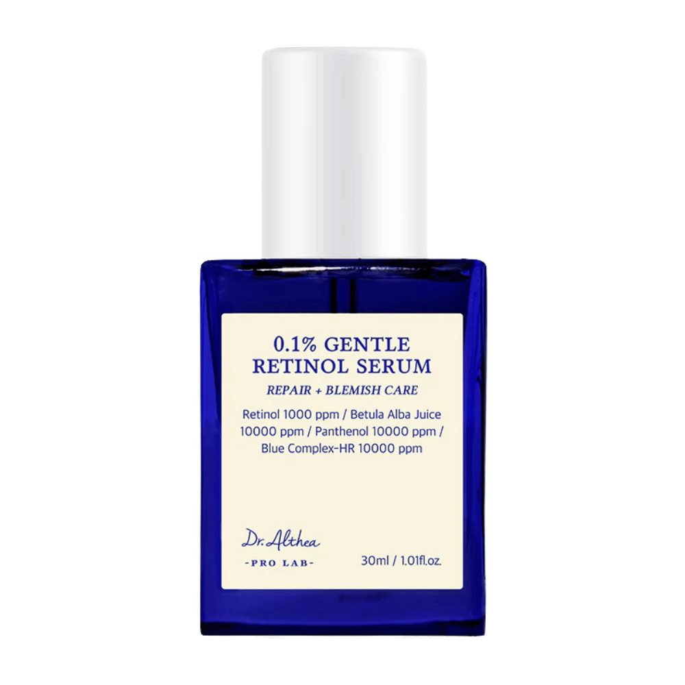 Produktbilde av Dr. Althea 0.1% Gentle Retinol Serum – et mildt retinolserum som fremmer hudens restitusjon, jevner ut hudtonen og reduserer urenheter.