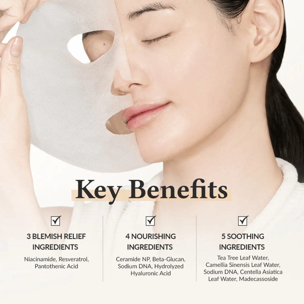 Dr. Althea 345 Relief Cream Mask med niacinamid, resveratrol og ceramid for beroligende, fuktighetsgivende og hudstyrkende effekt