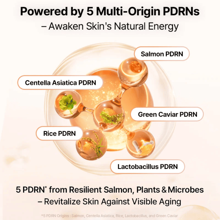 COSRX 5 PDRN Hydrogel Mask med multi-origin PDRN fra laks, centella asiatica, ris, lactobacillus og grønn kaviar for hudfornyelse og anti-age effekt