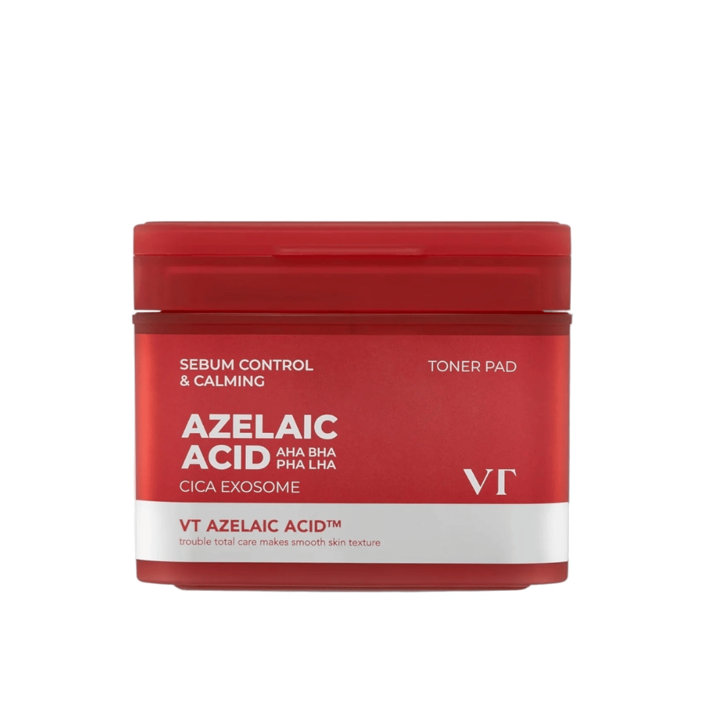 Produktbilde av VT Azelaic Acid Cica Exosome Toner Pad – daglig mild peeling som reduserer sebum og beroliger huden.