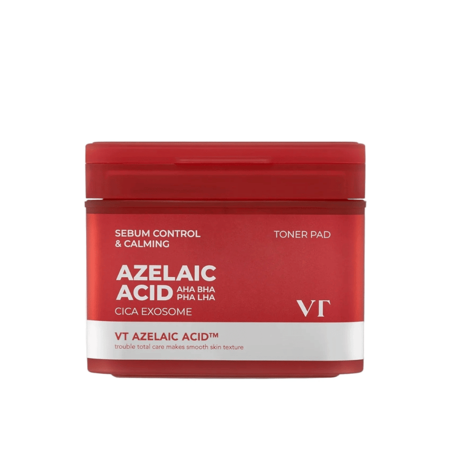Produktbilde av VT Azelaic Acid Cica Exosome Toner Pad – daglig mild peeling som reduserer sebum og beroliger huden.