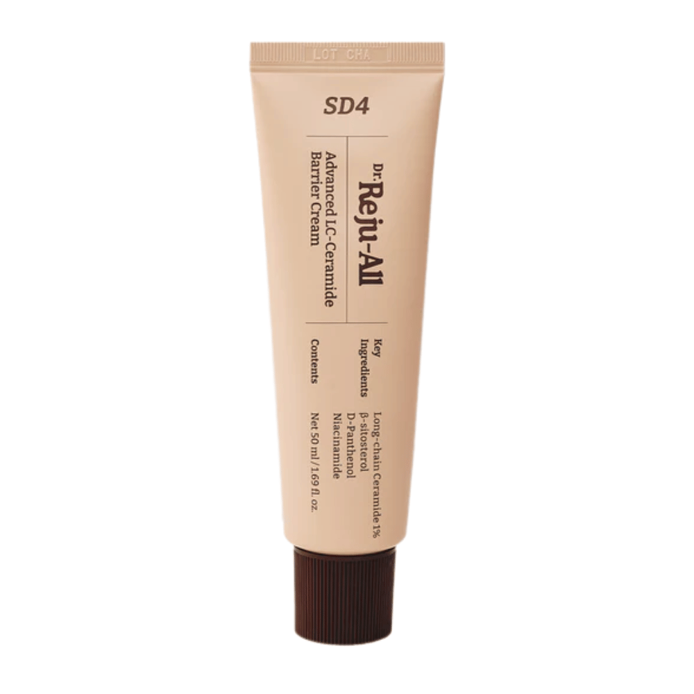 Dr. Reju-All Advanced LC-Ceramide Barrier Cream SD4 – koreansk ansiktskrem med lett lipid-vann-tekstur som styrker hudbarrieren og passer for sensitiv og tørr hud.