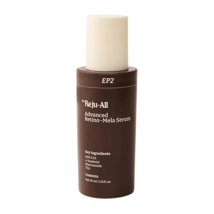 Dr. Reju-All Advanced Retino-Mela Serum EP2 – koreansk serum med HPR, traneksamsyre og niacinamid for pigmentering, ujevn hudtone og forbedret hudstruktur.