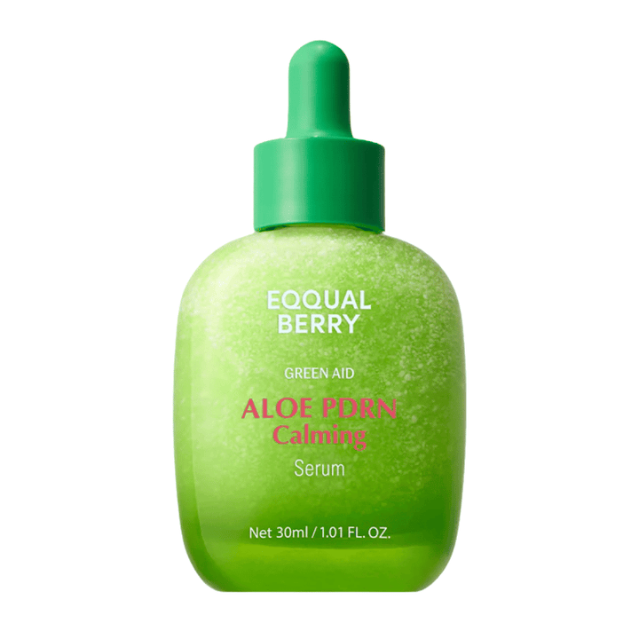 Produktbilde på EQQUALBERRY Aloe PDRN Calming Serum 30 ml – koreansk ansiktsserum med aloe og PDRN for fuktighet og hudreparasjon.
