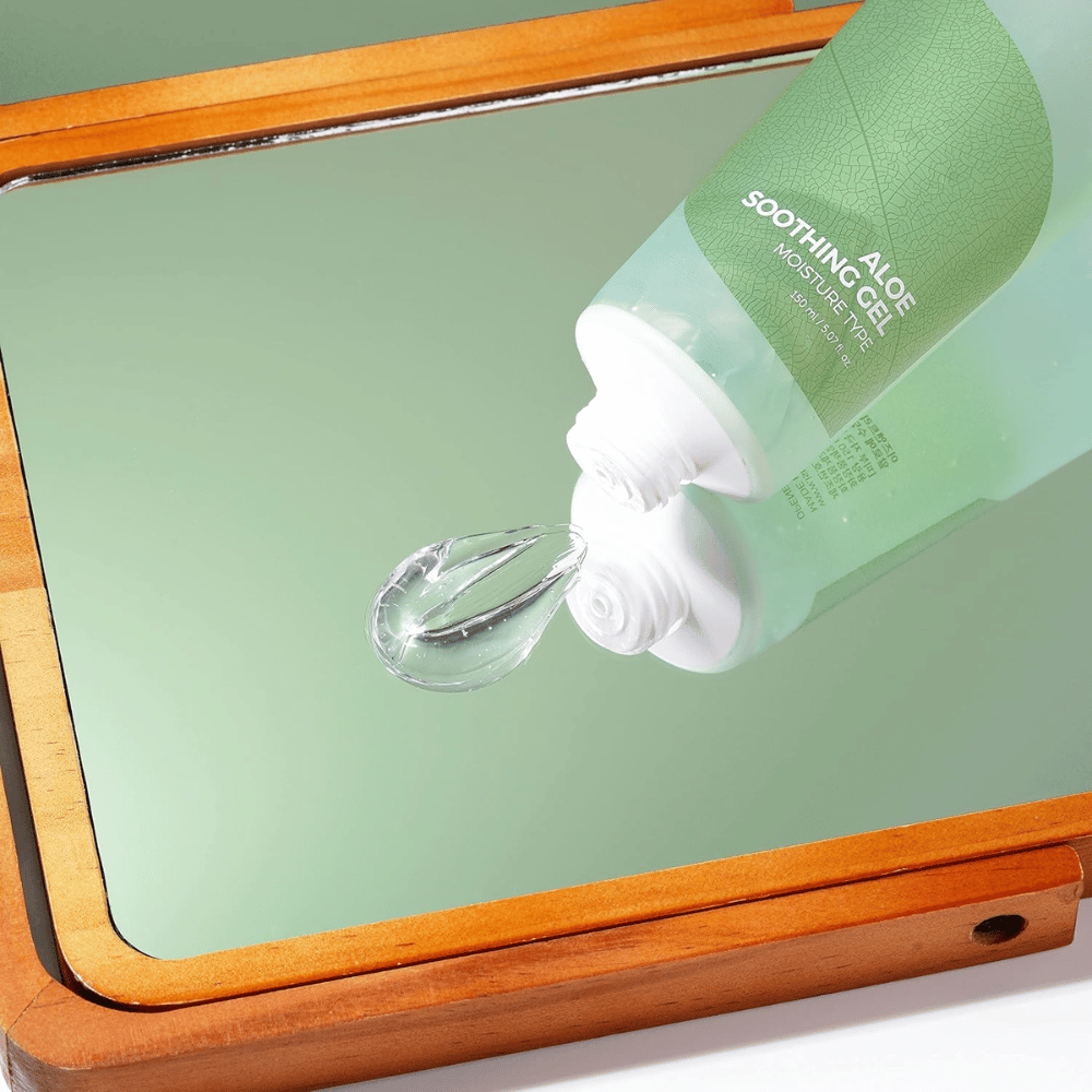 Isntree Aloe Soothing Gel Moisture Type – gjennomsiktig aloe vera-gel med fuktighetsgivende konsistens