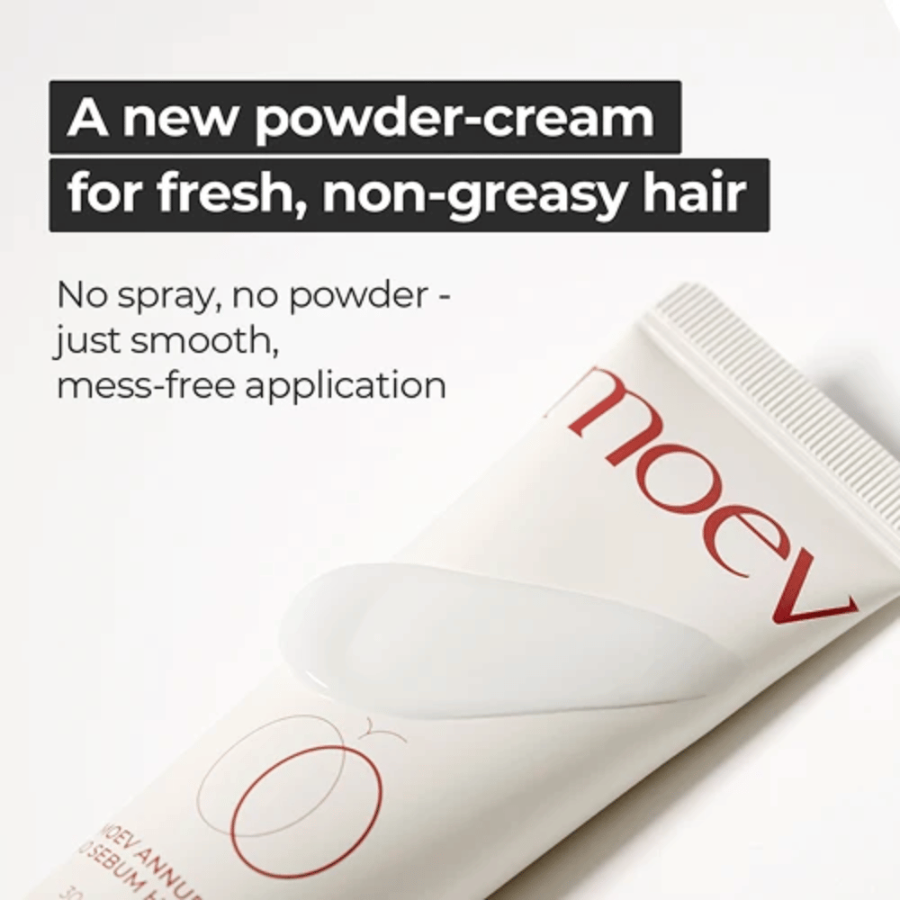 5. MOEV Annurcatin No Sebum Hair Cream – innovativ hårkrem med pudderfinish for mindre fett hår og smidig påføring