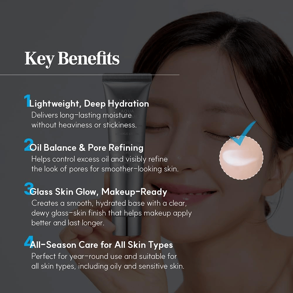 S.NATURE Aqua Squalane Moisturizing Cream gir dyp fuktighet, styrker hudbarrieren og passer alle hudtyper, også sensitiv hud.