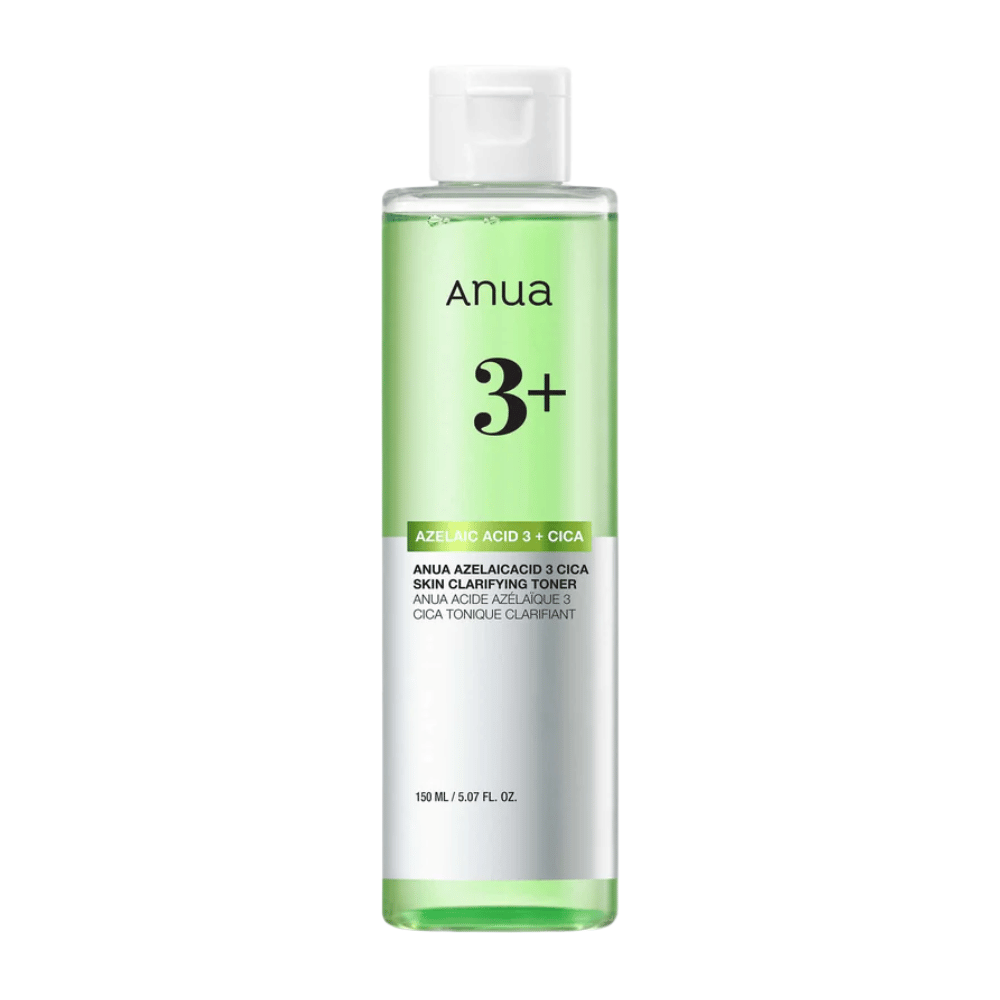 Anua Azelaic Acid 3 Cica Skin Clarifying Toner 150 ml – beroligende toner med 3 % azelainsyre og Cica for sensitiv, uren og rødhetsutsatt hud.