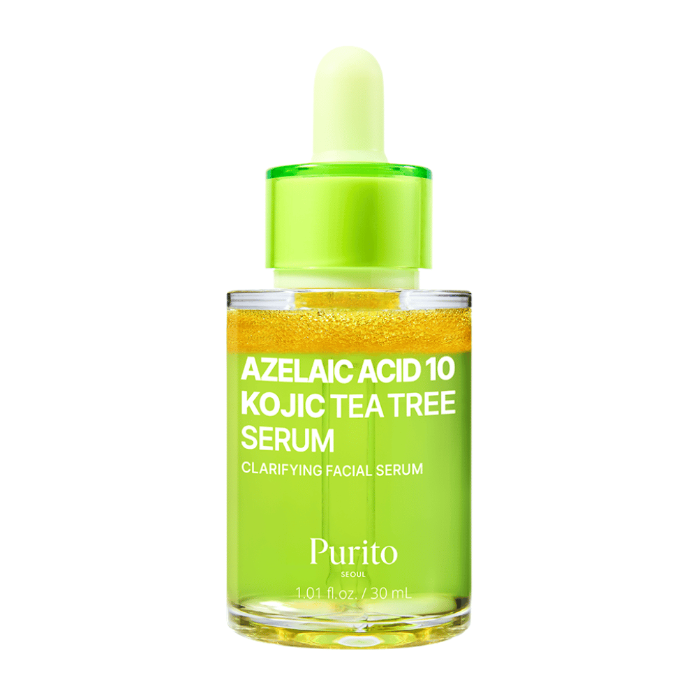 Produktbilde av Purito Azelaic Acid 10 Kojic Tea Tree Serum 30 ml. Klargjørende ansiktsserum for ujevn hudtone og urenheter.