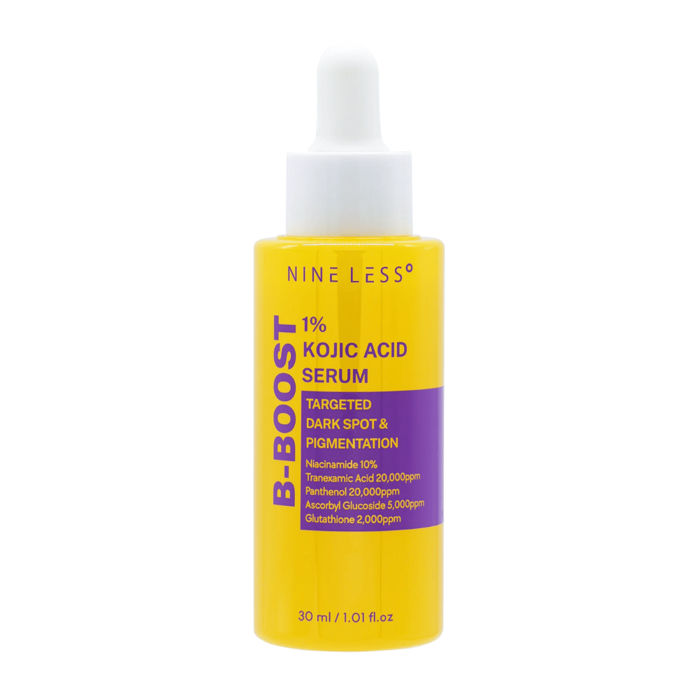 B-Boost 1% Kojic Acid Serum, 30 ml, for å behandle mørke flekker og pigmentering.