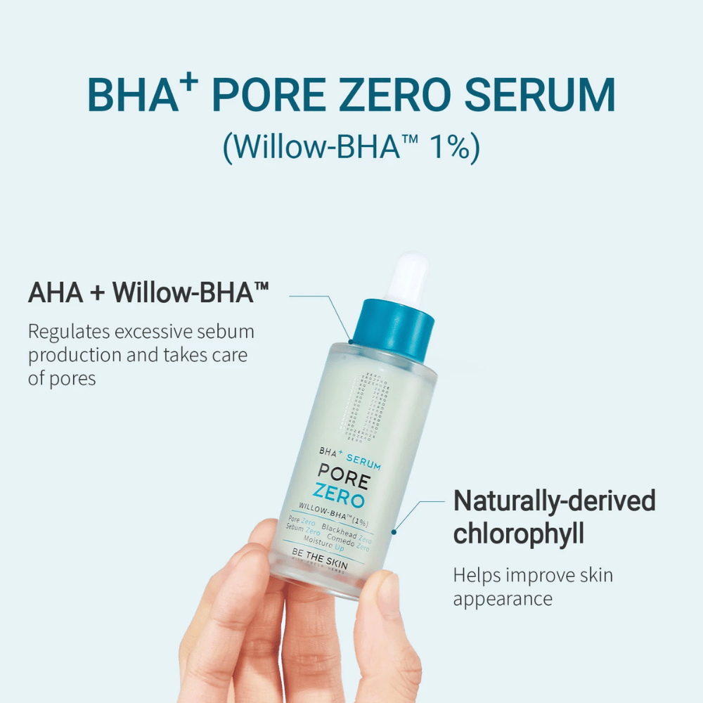 Be The Skin BHA+ Pore Zero Serum med Willow-BHA og naturlig klorofyll