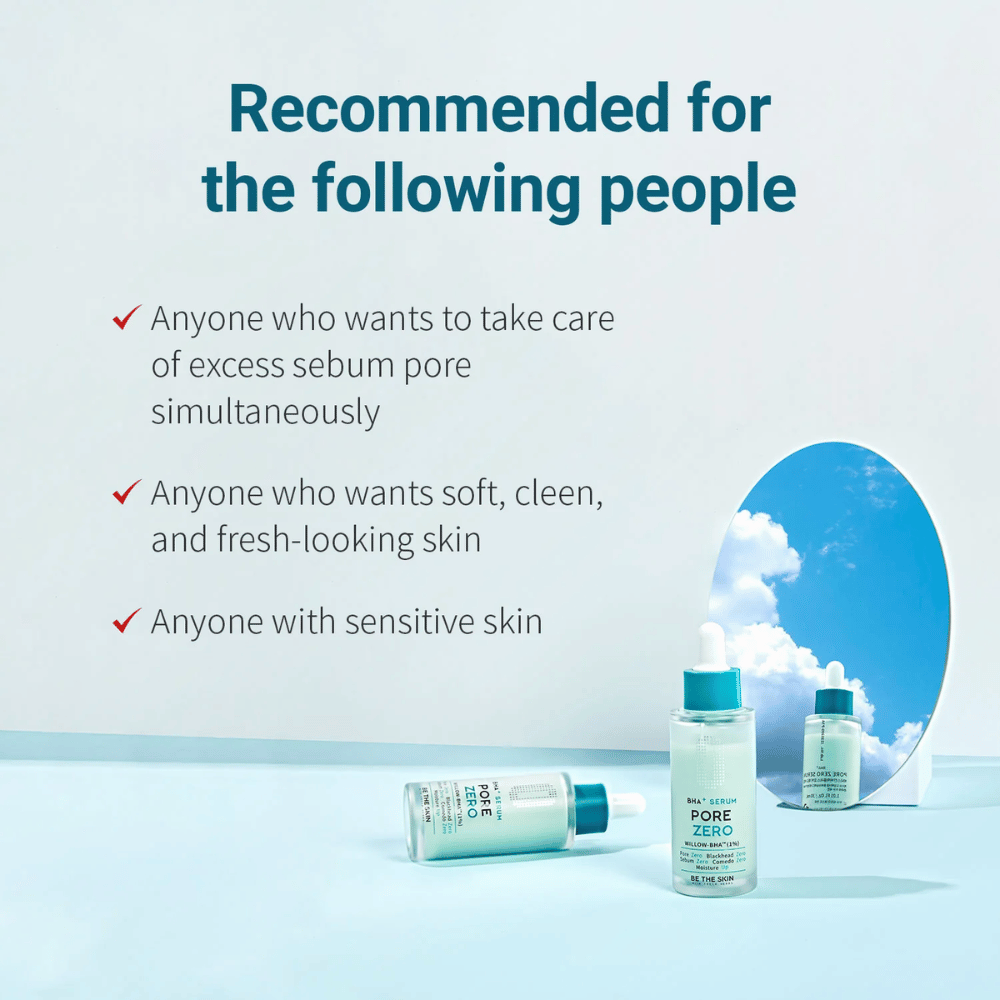 Be The Skin BHA+ Pore Zero Serum for fet, sensitiv hud og forstørrede porer