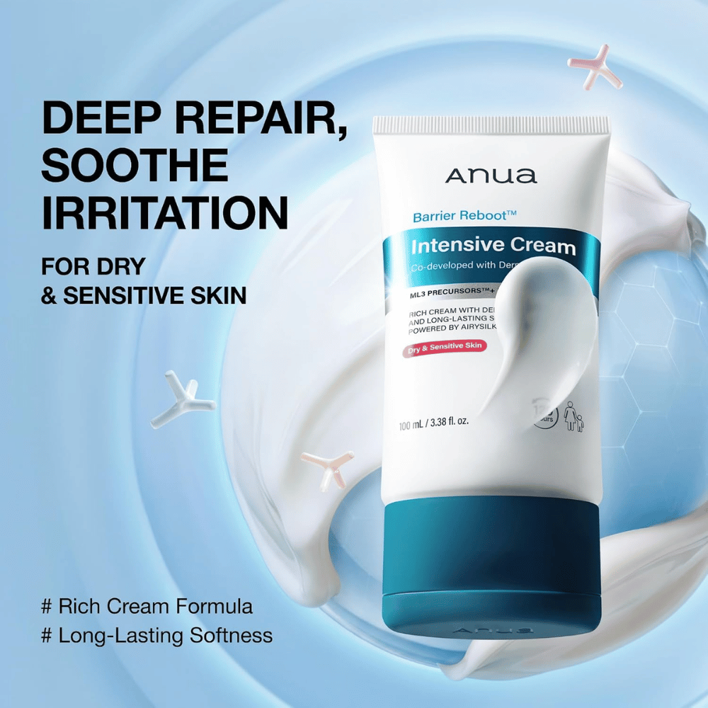 4. Anua Barrier Reboot Intensive Cream – intensivt fuktighetsgivende ansiktskrem for tørr og sensitiv hud