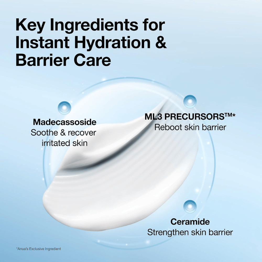 3. Anua Barrier Reboot Intensive Cream – madecassoside og ceramider som styrker hudbarrieren og beroliger irritert hud