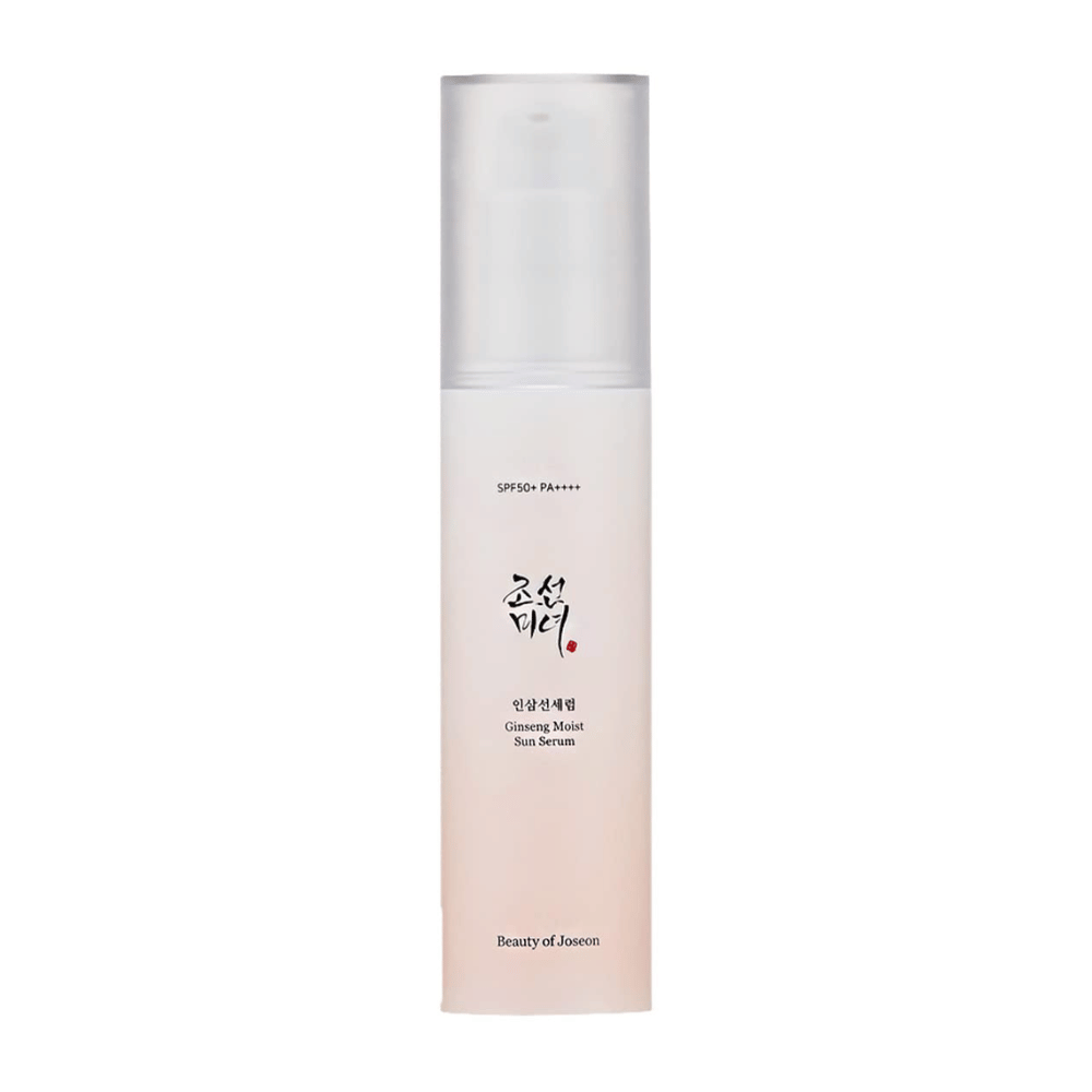 Koreanske hudpleiefordeler møter SPF 50+ PA++++ i Beauty of Joseon Ginseng Moist Sun Serum.