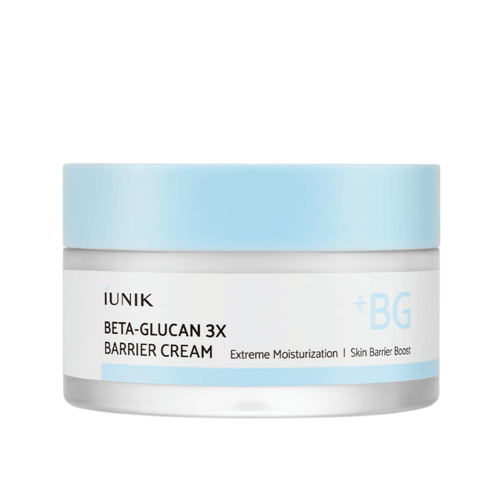 iUNIK Beta-Glucan 3X Barrier Cream fuktighetsgivende ansiktskrem med beta-glukan for tørr, sensitiv og fuktfattig hud produktbilde