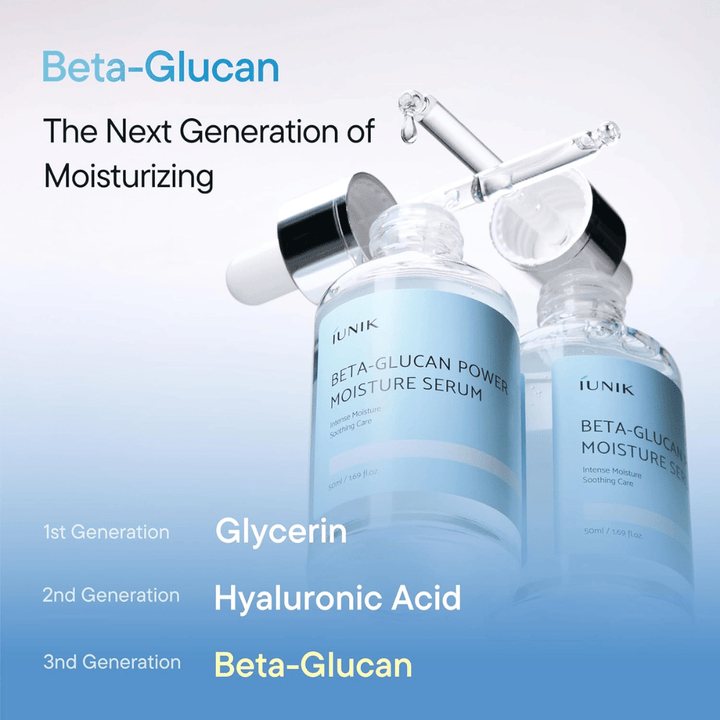 Beta-glukan i iUNIK Power Moisture Serum – neste generasjons fuktighetsgivende ingrediens for sterkere hudbarriere