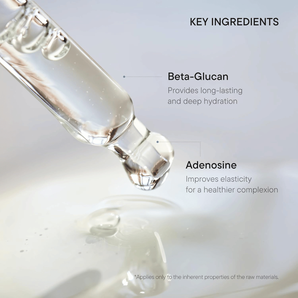 iUNIK Beta-Glucan Power Moisture Serum med beta-glukan og adenosin som gir langvarig fuktighet og forbedret elastisitet