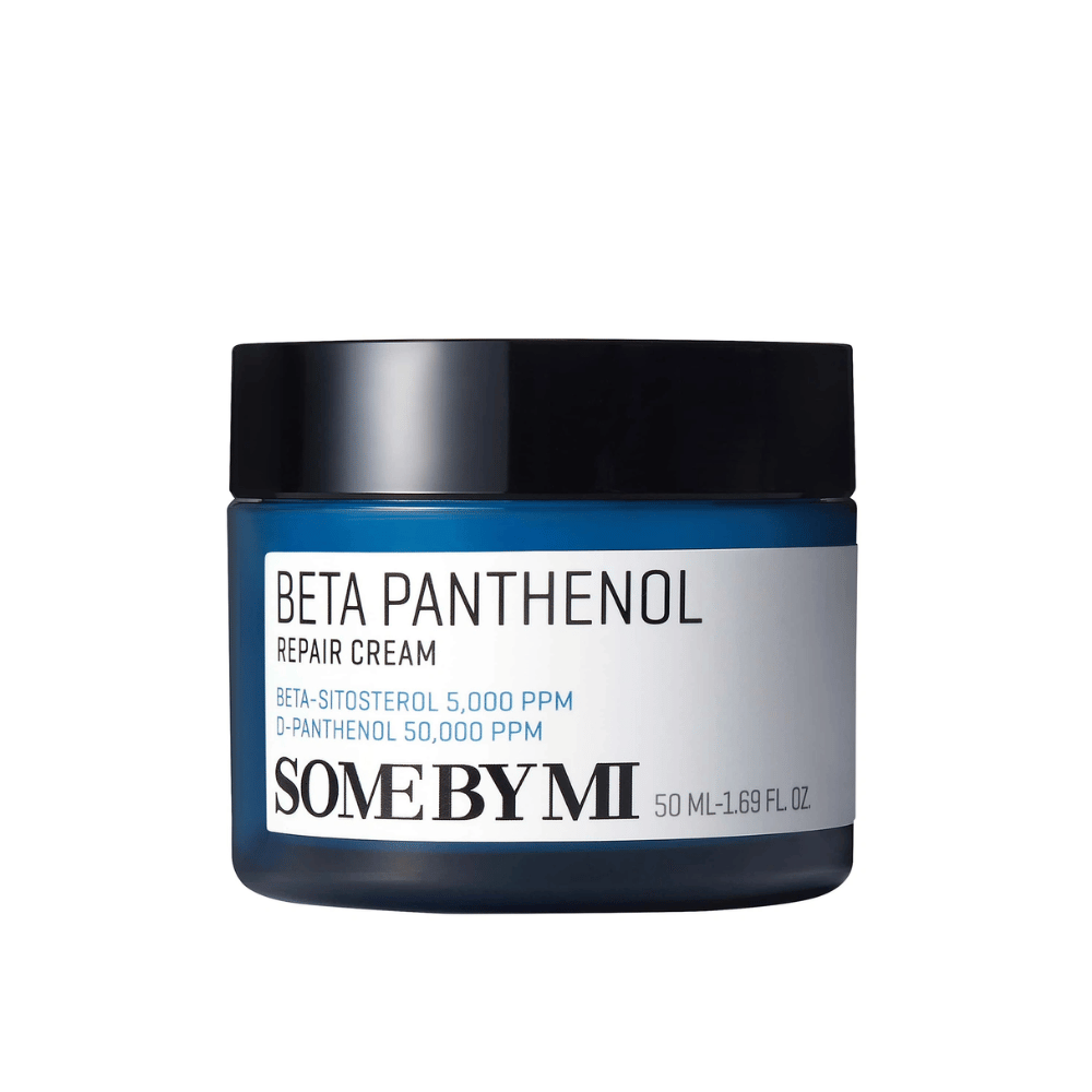 Produktbilde på SOME BY MI Beta Panthenol Repair Cream 50ml – intensivt pleiende koreansk fuktighetskrem for sensitiv hud.