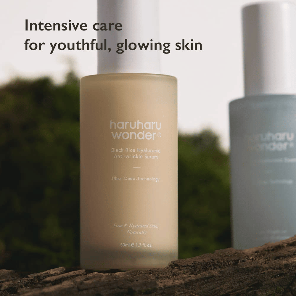 Haruharu Wonder Black Rice Hyaluronic Anti-Wrinkle Serum – intensiv pleie for fuktet hud med glød