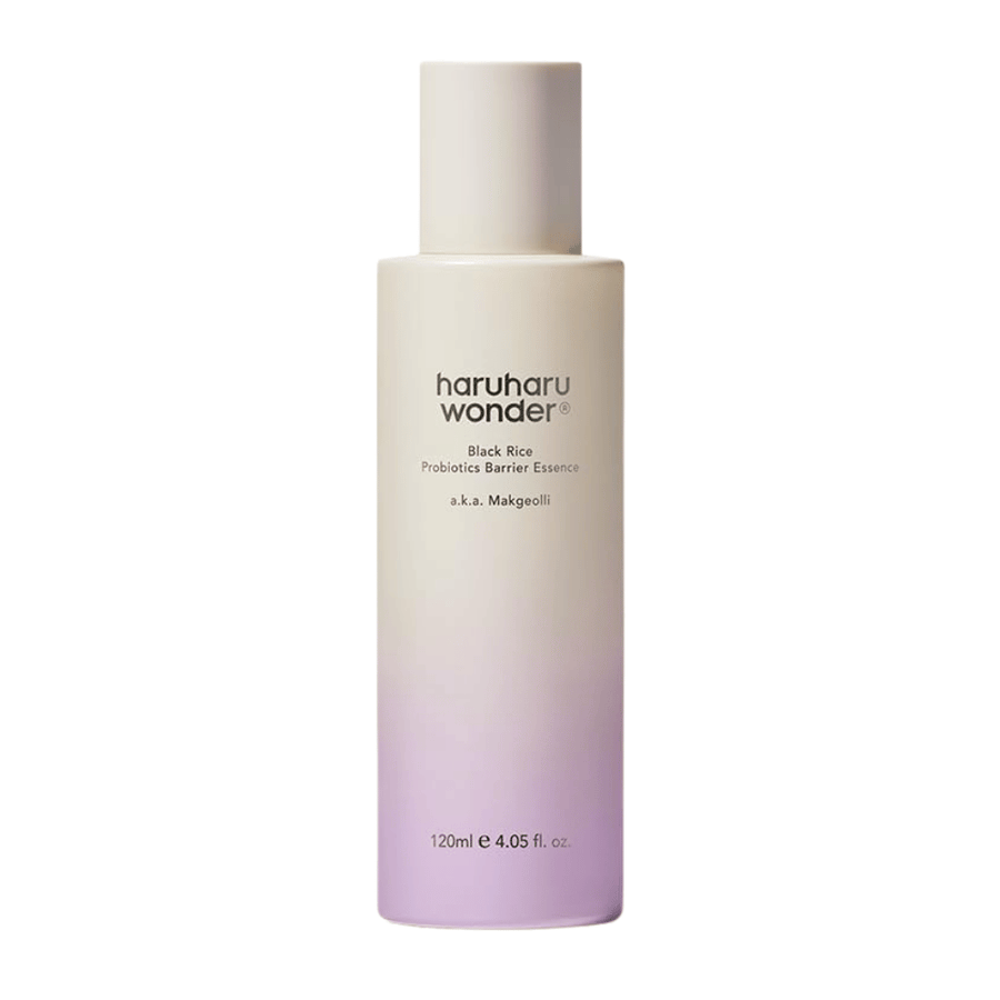 Haruharu Wonder Black Rice Probiotics Barrier Essence 120 ml med lett formula som styrker huden og gir naturlig glød