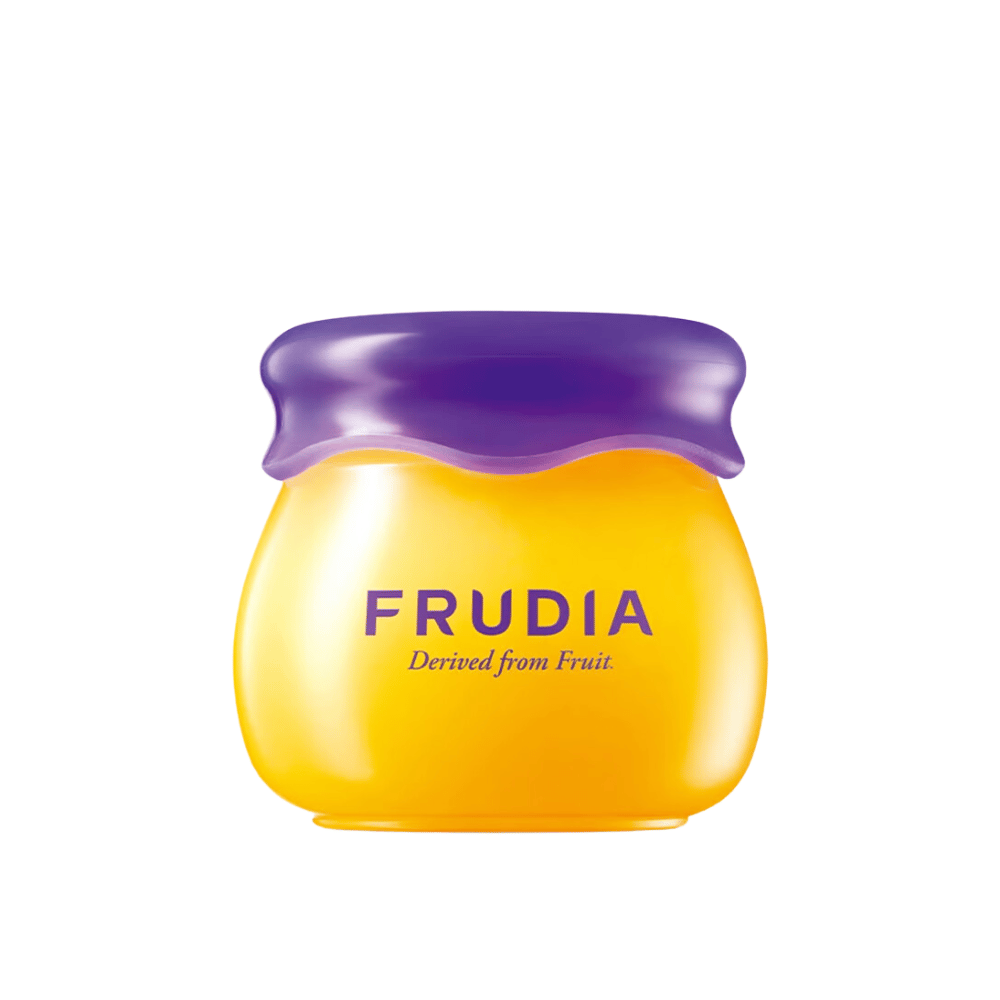 Dette produktet er FRUDIA Blåbærhonning leppebalsam, som er utformet for å gi fuktighet og næring til leppene med naturlige ekstrakter.