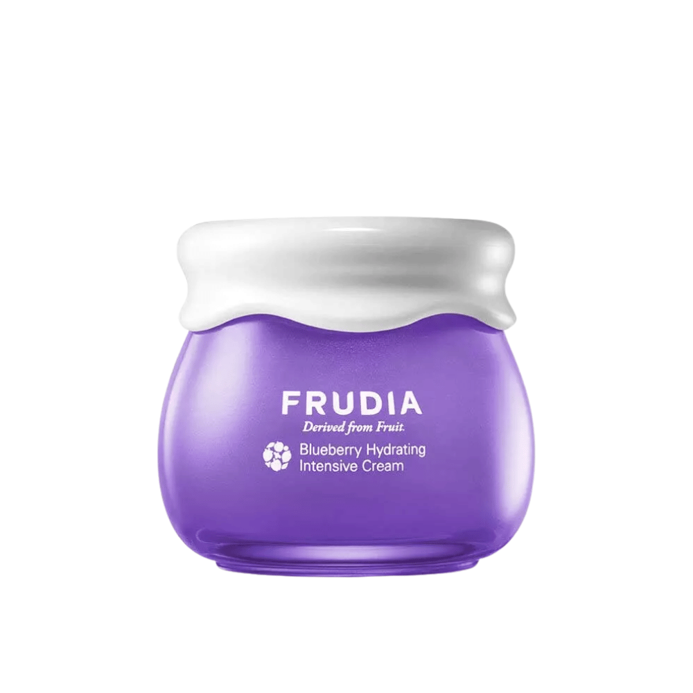 FRUDIA Blueberry Hydrating Intensive Cream – fuktighetsgivende ansiktskrem med blåbærekstrakt som styrker hudbarrieren og gir langvarig fuktighet