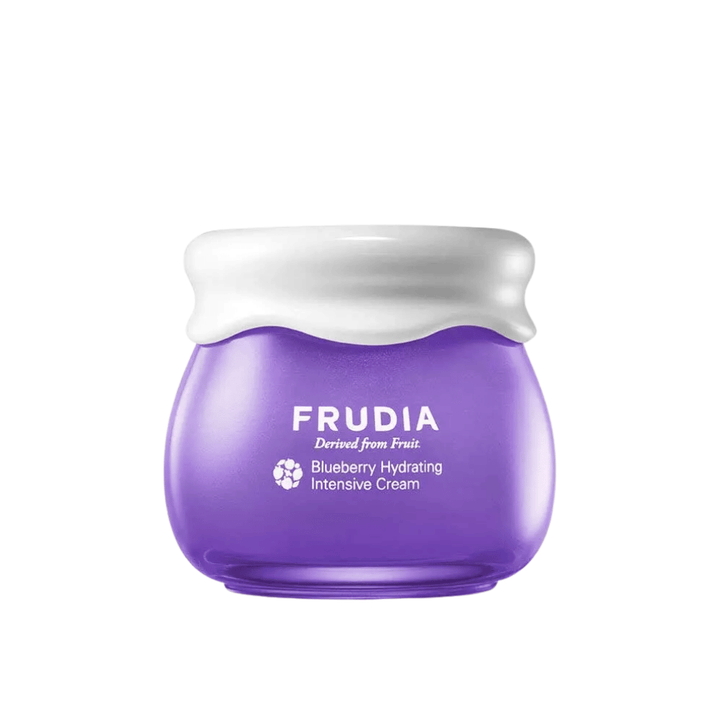 FRUDIA Blueberry Hydrating Intensive Cream – fuktighetsgivende ansiktskrem med blåbærekstrakt som styrker hudbarrieren og gir langvarig fuktighet