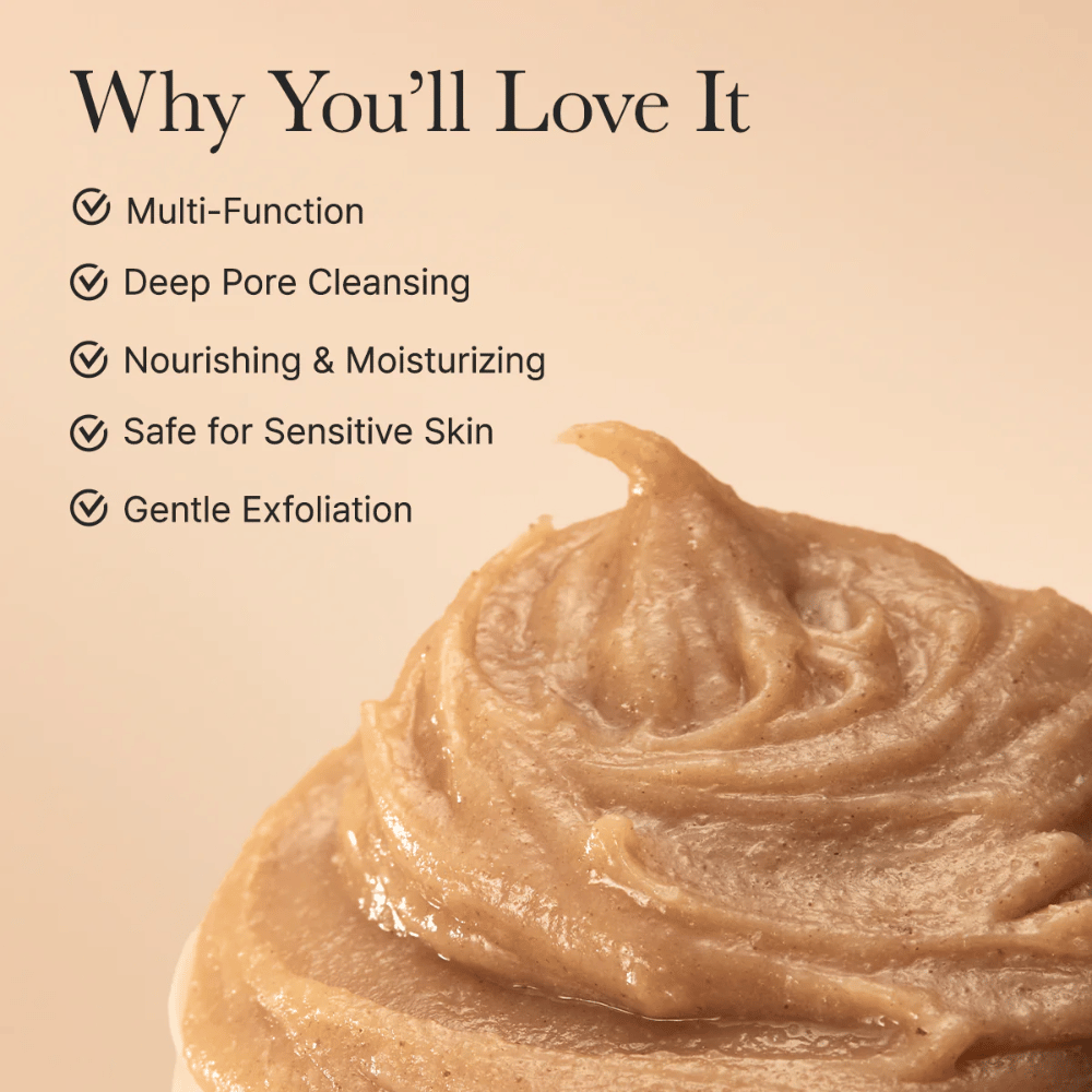 Arencia Calendula Rice Mochi Cleanser – multifunksjonell rens som dyprenser porene, fukter og er trygg for sensitiv hud.