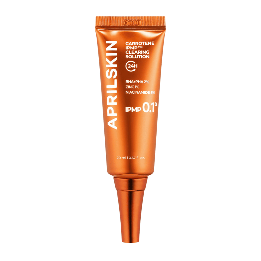 APRILSKIN Carrotene IPMP Clearing Solution 20 ml, koreansk spot treatment for akne, hudormer og betennelse med BHA, PHA, sink og niacinamid
