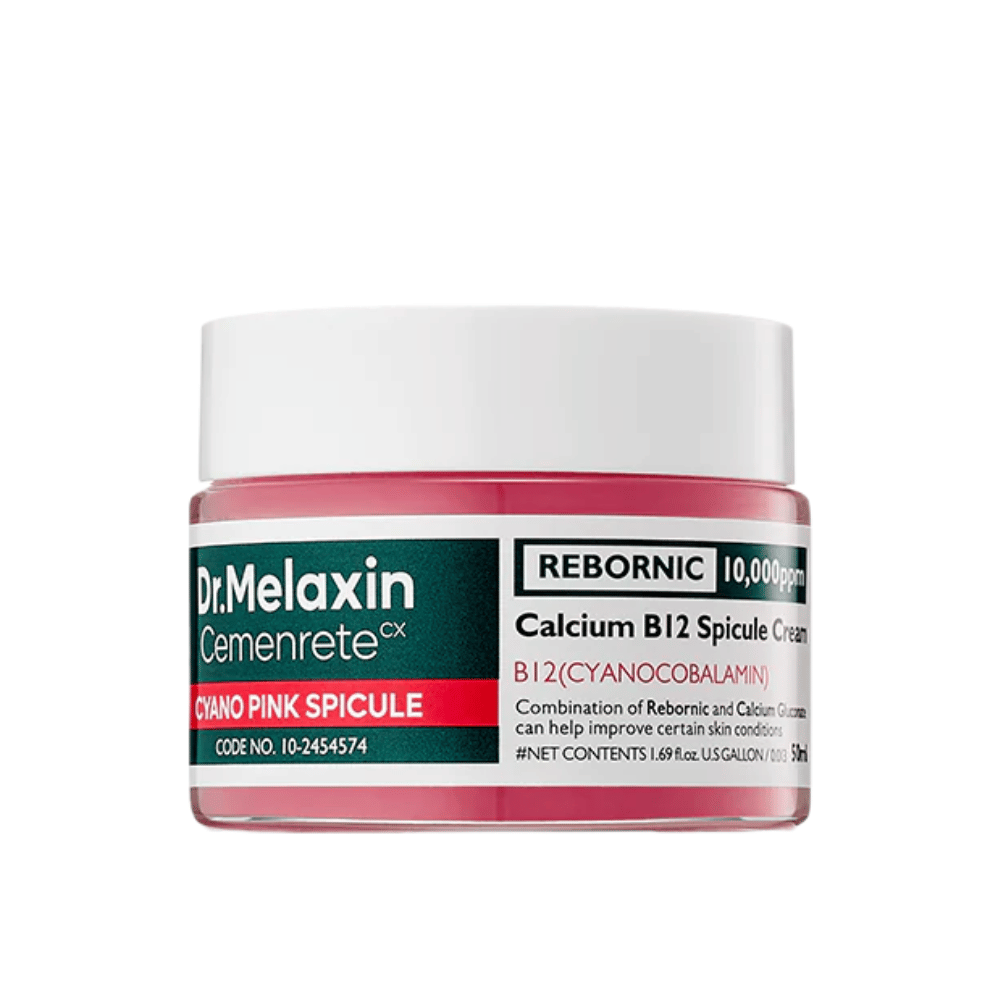 Dr. Melaxin Cemenrete Cyano Pink Spicule Cream – ansiktskrem med vitamin B12 og spicule som forbedrer hudens elastisitet og glød.