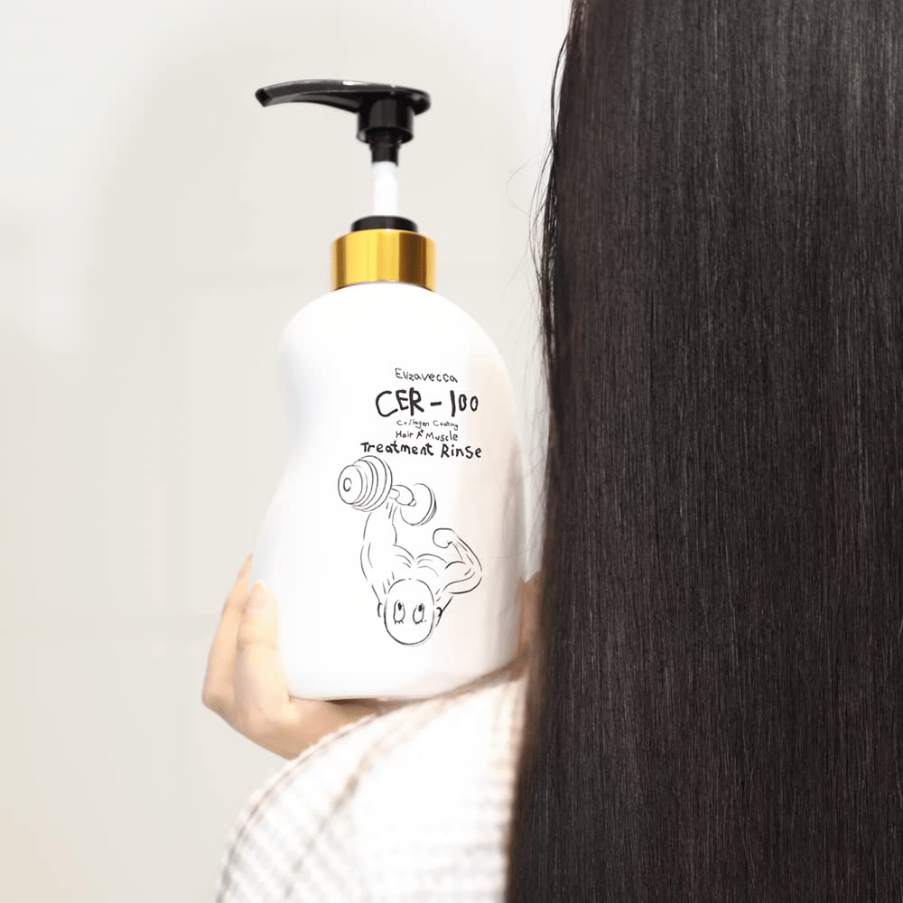Elizavecca CER-100 Collagen Coating Hair Muscle Treatment Rinse – reparerende balsam med kollagen for langt, tørt og skadet hår