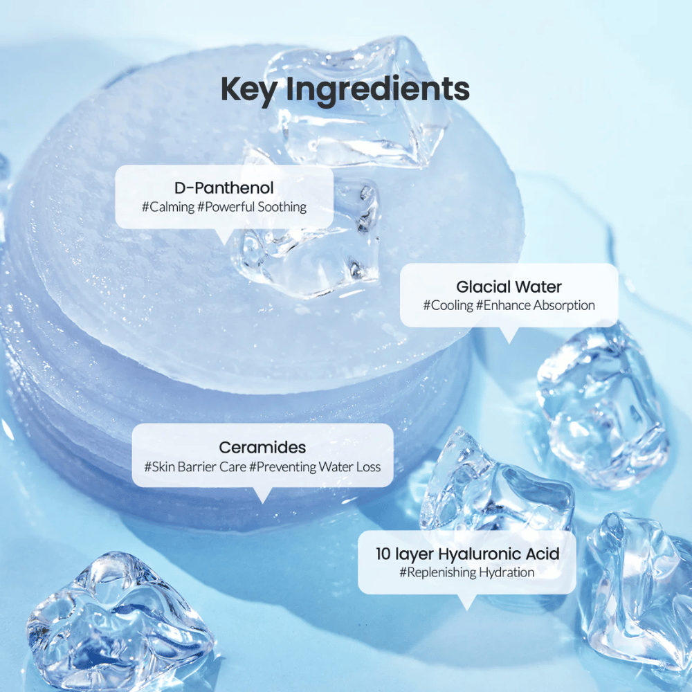 Nøkkelingredienser i Biodance Cera-Nol Gel Toner Pads

❄️ Isbrevann – Avkjølende effekt som forbedrer absorpsjonen.
💧 10-lags hyaluronsyre – Intens fuktighet i dybden.
🌿 D-Panthenol – Kraftig beroligende og styrkende for huden.
🛡️ Ceramider – Beskytter hudbarrieren og forhindrer fuktighetstap.

Perfekt for en avkjølende og fuktighetsgivende boost!