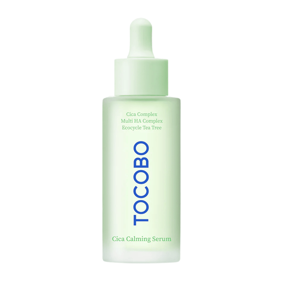 Produktbilde av TOCOBO Cica Calming Serum, vegansk koreansk ansiktsserum med cica-kompleks og hyaluronsyre for rolig, fuktet og balansert hud.