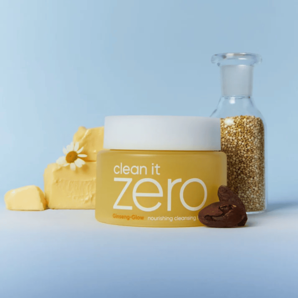 Produktbilde av Clean It Zero Ginseng-Glow Cleansing Balm med ingrediensinspirasjon som ginseng og nærende oljer, en skånsom rensebalm som smelter sminke og renser huden uten å tørke ut.