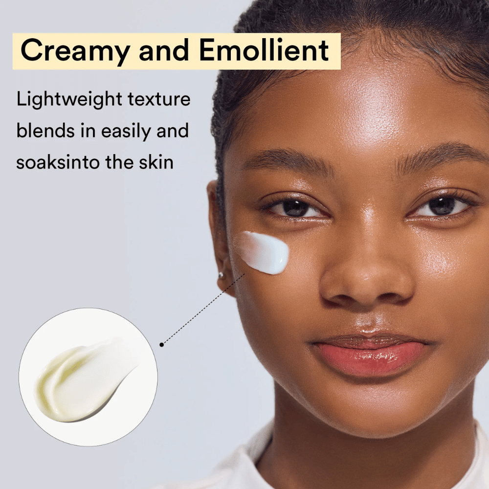 Nærbilde av lett, kremet tekstur av Abib Collagen Eye Crème som smelter raskt inn i huden og gir intens fuktighet.