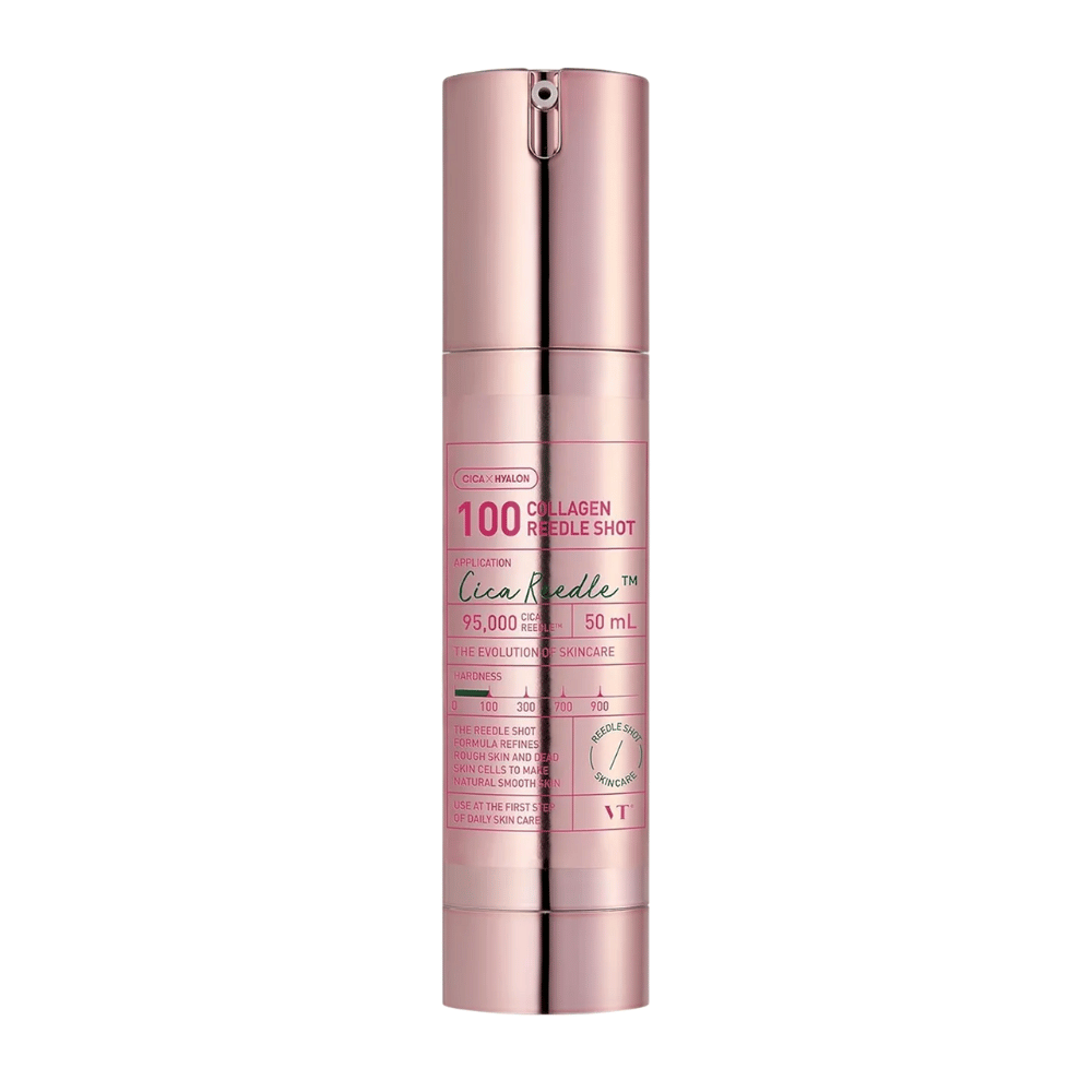 Produktbilde på VT Collagen Reedle Shot 100 – 50 ml. Forbedrer hudens elastisitet og jevnhet med kollagenmikronåler.