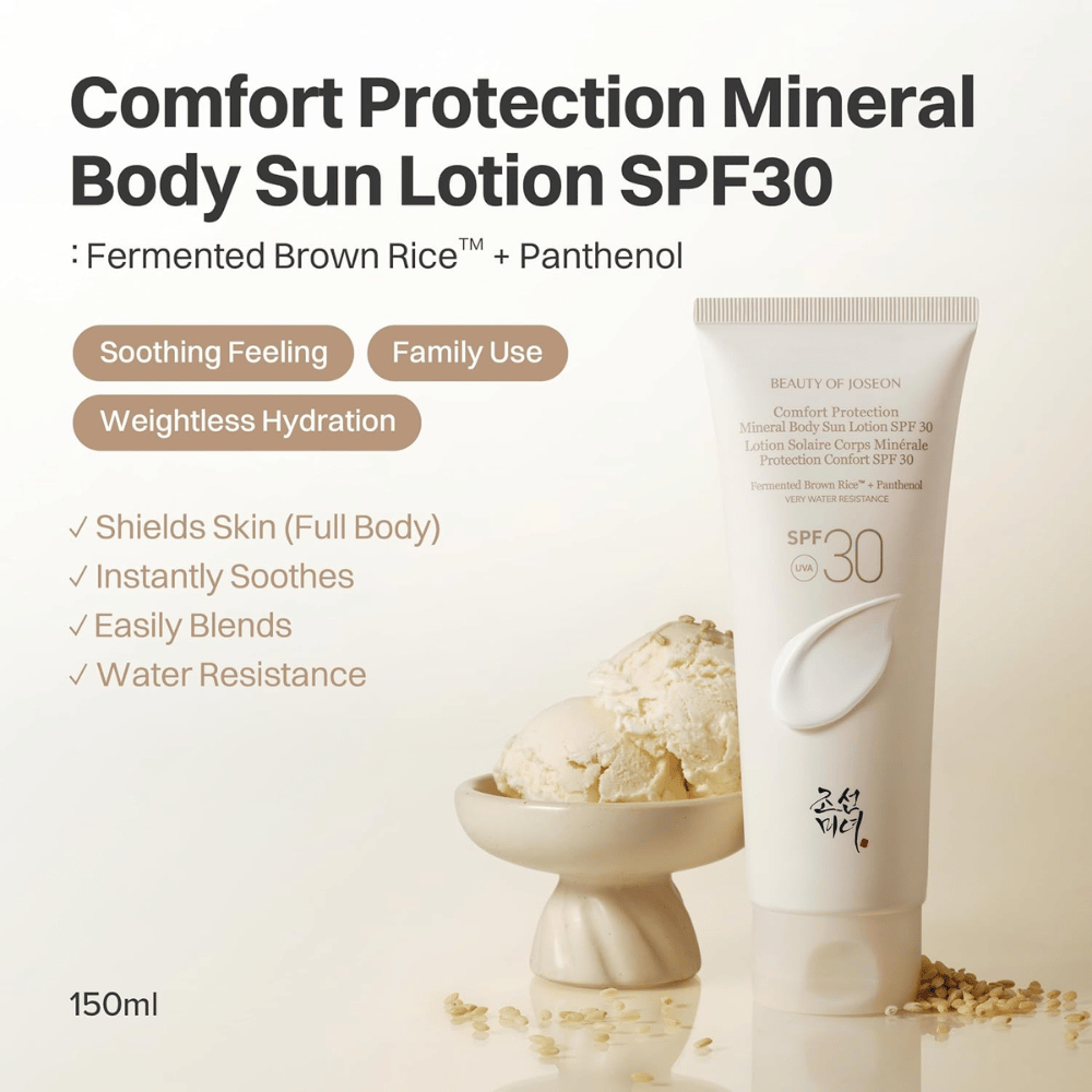 Beauty of Joseon Comfort Protection Mineral Body Sun Lotion SPF30 150 ml mineralsk solbeskyttelse