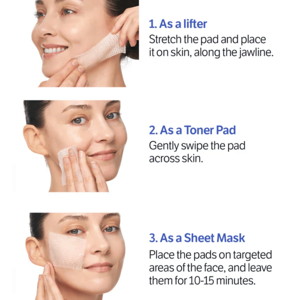 Sungboon Editor Deep Collagen Retinol Pads som brukes som Sheet mask for å tilføre fukt, jevne ut hudtonen og redusere fine linjer