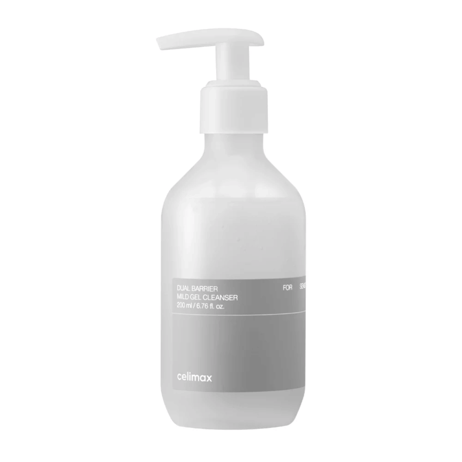 Celimax Dual Barrier Mild Gel Cleanser 200 ml – mild gelrens for ansiktet som renser skånsomt, fukter og hjelper til med å bevare hudens beskyttelsesbarriere.