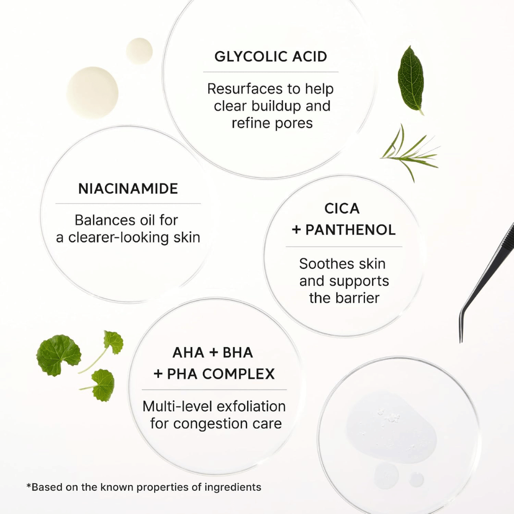 Arencia Eraser Shot Glycolic Acid Booster – glykolsyre, niacinamid, cica, panthenol samt AHA BHA PHA