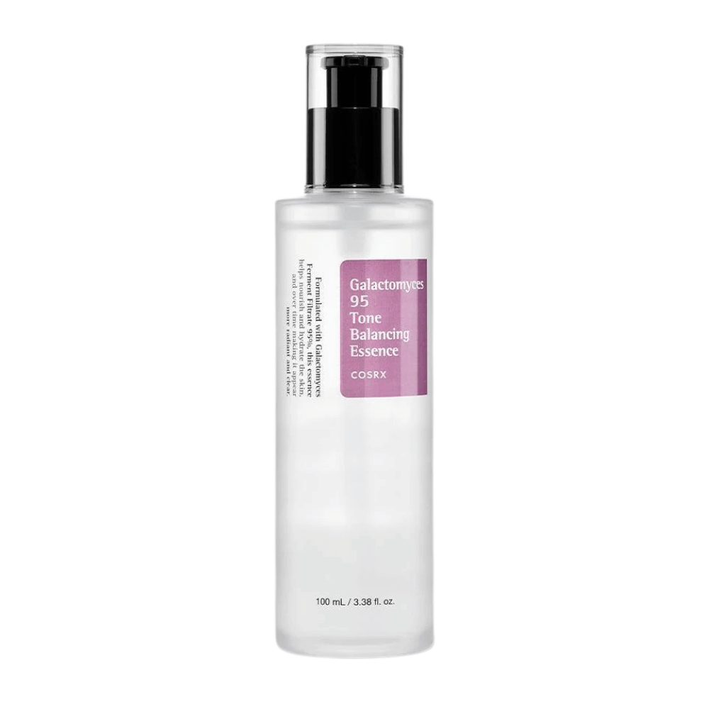 Produktbilde på COSRX Galactomyces 95 Tone Balancing Essence 100 ml. Lett essens som fukter, mykgjør og forbedrer hudens klarhet.