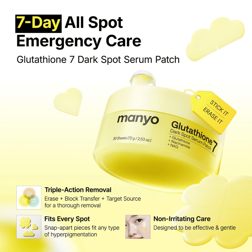 Ma:nyo Glutathione 7 Dark Spot Serum Patch spot treatment for rask pleie av pigmentflekker, post-akne merker og hyperpigmentering