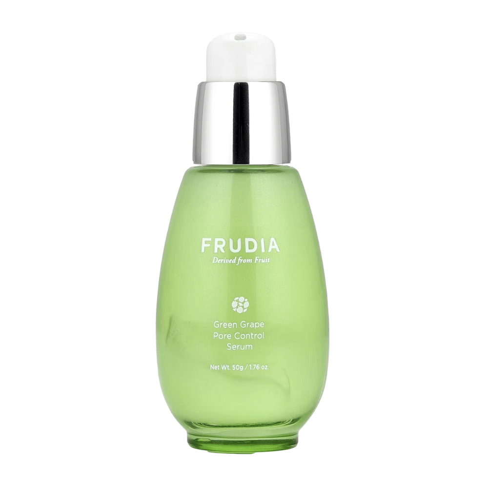 Frudia Green Grape Pore Control Serum 50 g – koreansk ansiktsserum med grønt drueekstrakt som minimerer porer, balanserer fet hud og gir fuktet, klar hud.