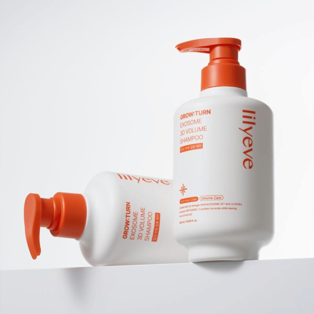 LILYEVE Grow:Turn Exosome 3D Volume Shampoo i 500 ml pumpeflaske for daglig hodebunnspleie