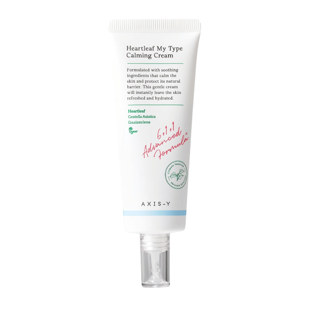 1. AXIS-Y Heartleaf My Type Calming Cream – produktbilde av ansiktskrem i tube