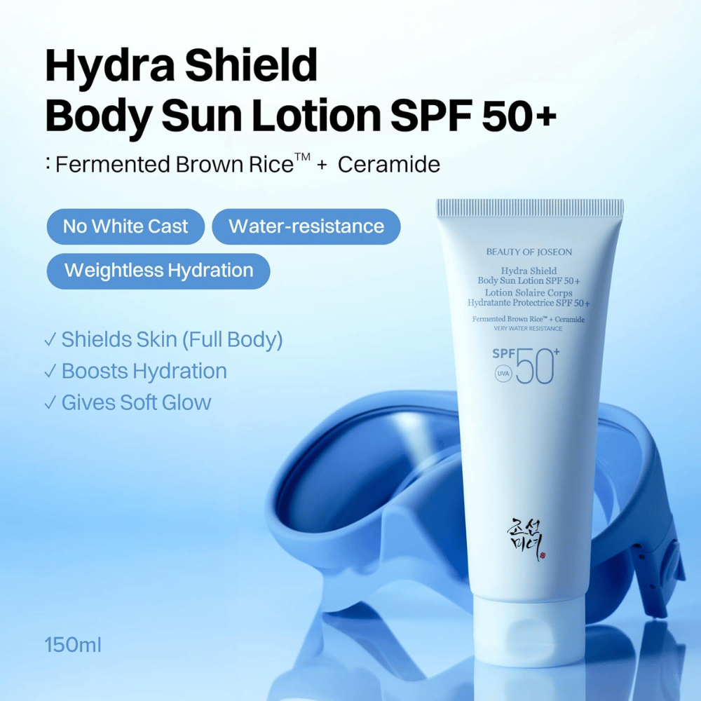 Beauty of Joseon Hydra Shield Body Sun Lotion SPF50+ 150 ml vannresistent solbeskyttelse for kroppen