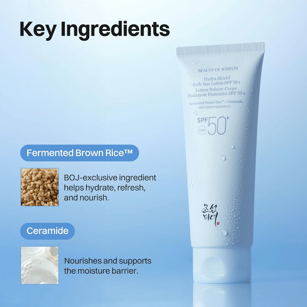 Beauty of Joseon Hydra Shield Body Sun Lotion SPF50+ med fermentert brun ris og ceramider