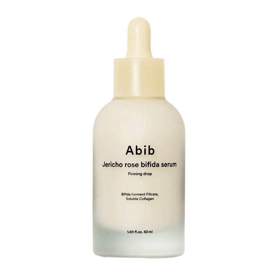 Ren frilagt produktbilde av Abib Jericho Rose Bifida Serum Firming Drop på lys bakgrunn.