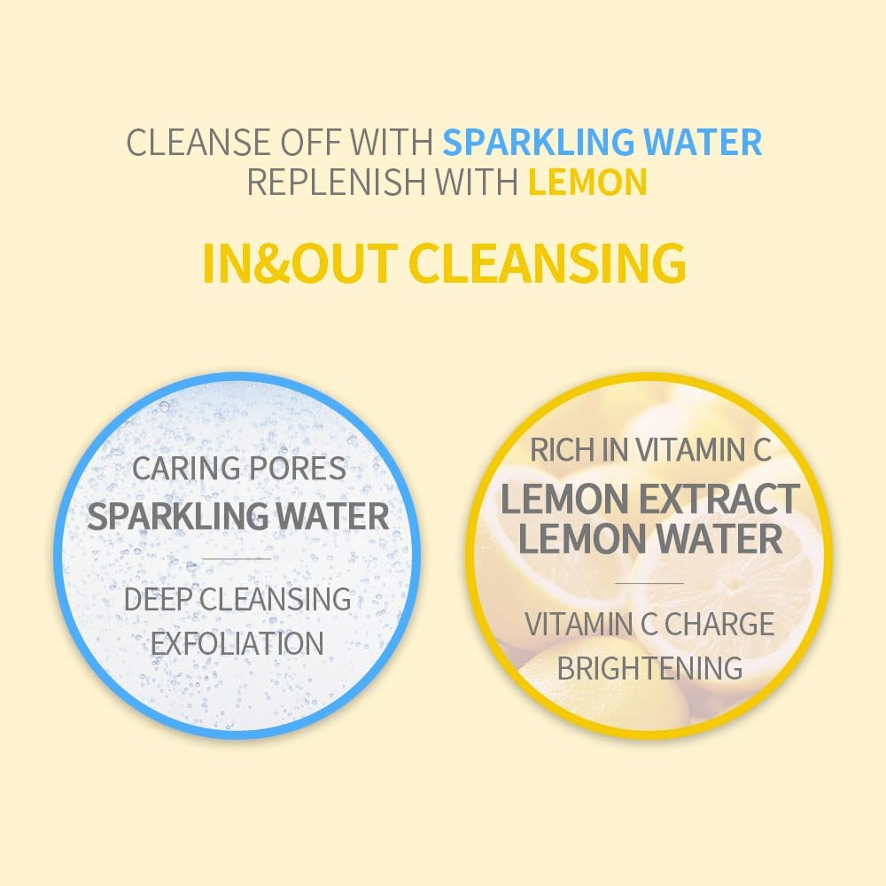 Secret Key Lemon Sparkling Cleansing Foam – renser porer med kullsyrevann og gir glød med C-vitaminrikt sitronekstrakt.